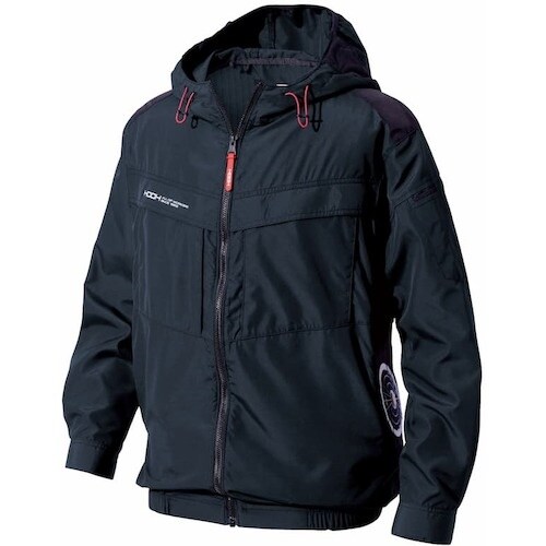 快適ウェア サイドファン長袖フードジャケット 4L