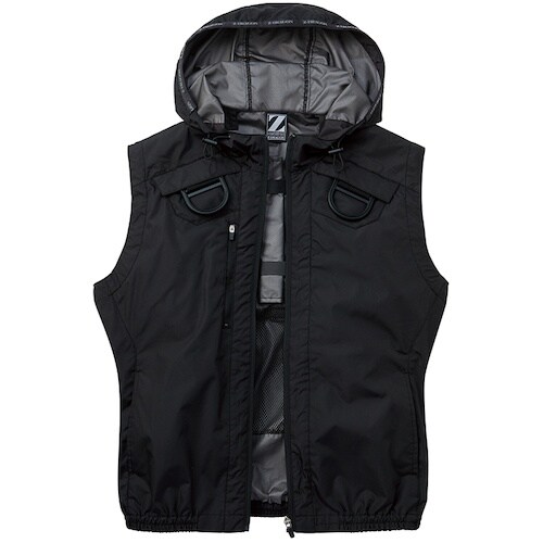 自重堂 空調服ベスト ブラツク LL