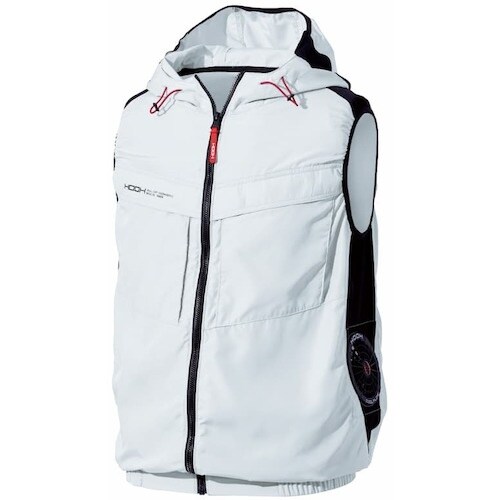 快適ウェア サイドファンフードベスト 4L シルバ