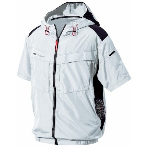 快適ウェア サイドファン半袖フードジャケット L