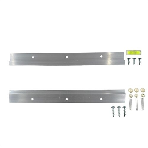 福井金属工芸 水平器付ハンガーレール 250mm