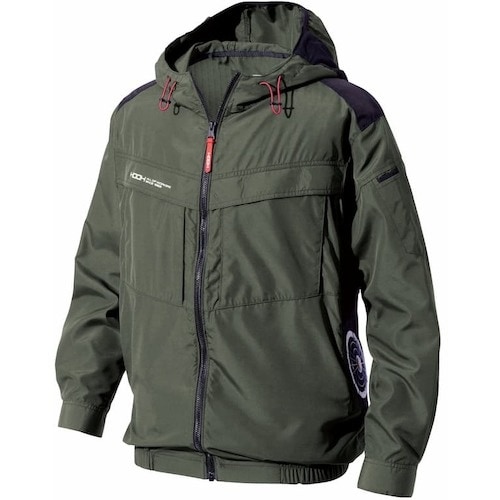 快適ウェア サイドファン長袖フードジャケット L