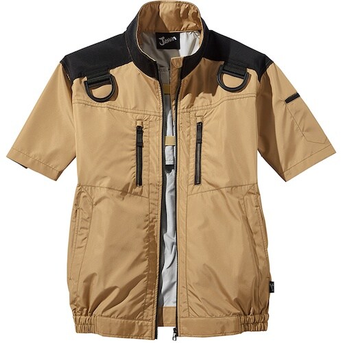 自重堂 空調服半袖ブルゾン キヤメル 4L