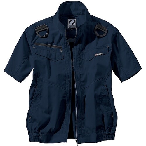 自重堂 空調服半袖ブルゾン ネ−ビ− 5L