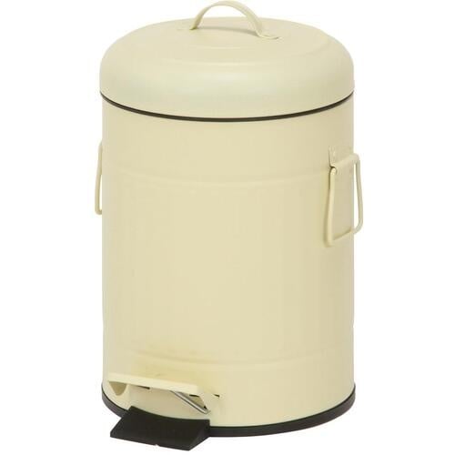 不二貿易 スチール ラウンドペダルペール 5L ア