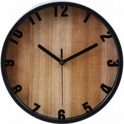 不二貿易 掛時計 ブランチ Φ22cm BK(99