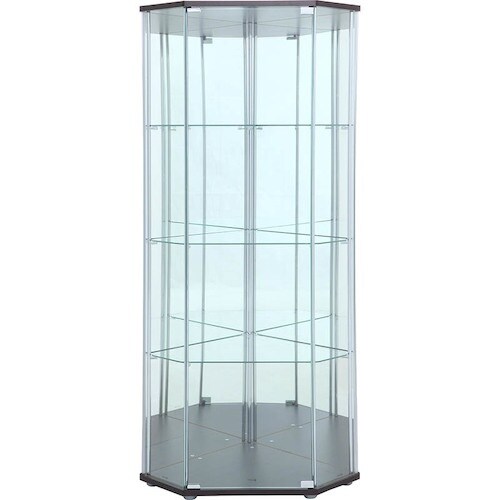 不二貿易 ガラスコレクションケース コーナータイプ
