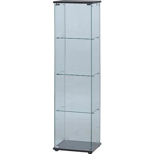 不二貿易 ガラスコレクションケース(クリア)4段