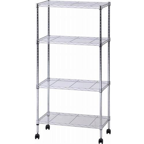 不二貿易 メタルマルチシェルフ4段60 クロム M