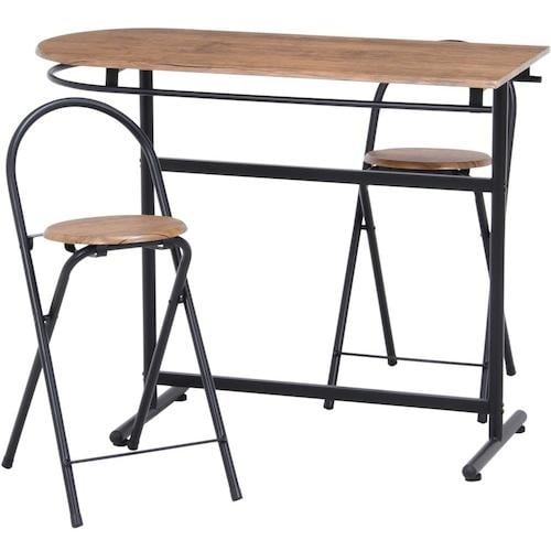 不二貿易 カウンターテーブル & チェアー 3点セ