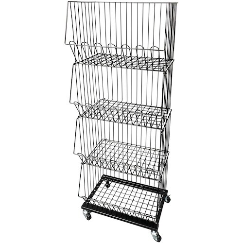 DAIDOHANT 4段スタックカゴ黒 W500