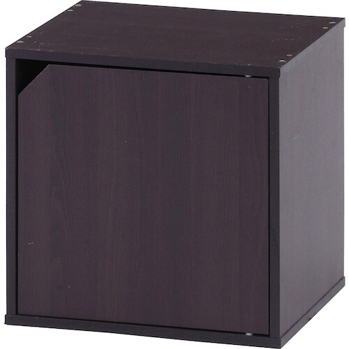 不二貿易 キューブボックス 扉付 ブラウン CB3