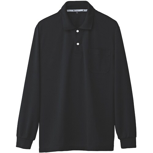 桑和 50540 長袖ポロシャツ(胸ポケット付き)