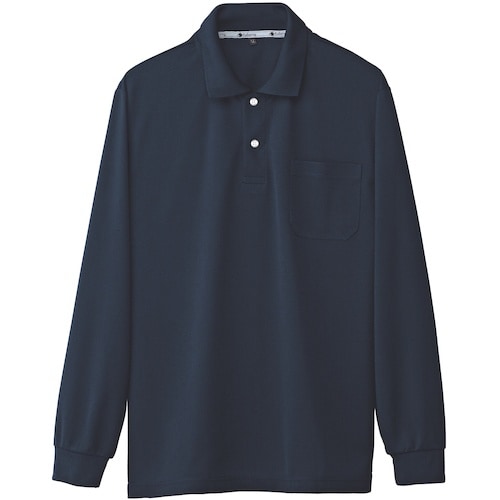 桑和 50540 長袖ポロシャツ(胸ポケット付き)