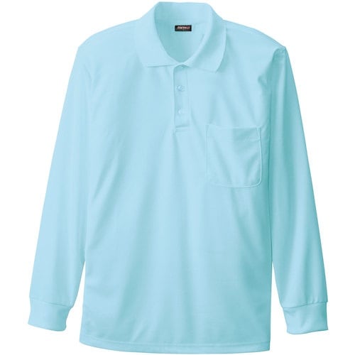 桑和 50390 長袖ポロシャツ(胸ポケット付き)