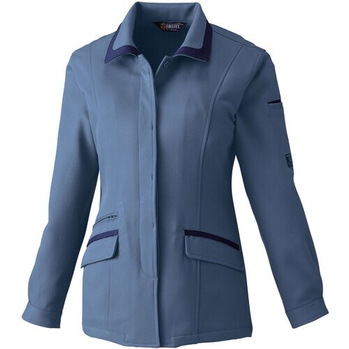 桑和 EC9222 レディース長袖スモック ブルー