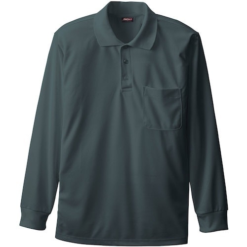 桑和 50390 長袖ポロシャツ(胸ポケット付き)