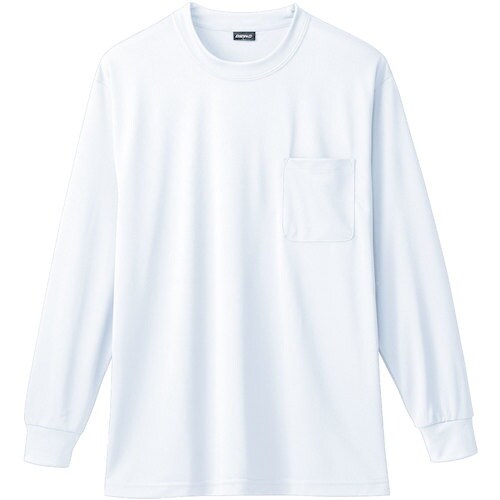 桑和 50384 長袖Tシャツ(胸ポケット付き)