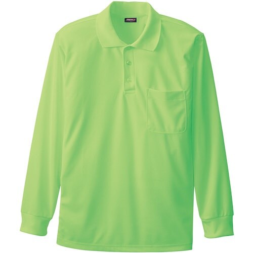 桑和 50390 長袖ポロシャツ(胸ポケット付き)