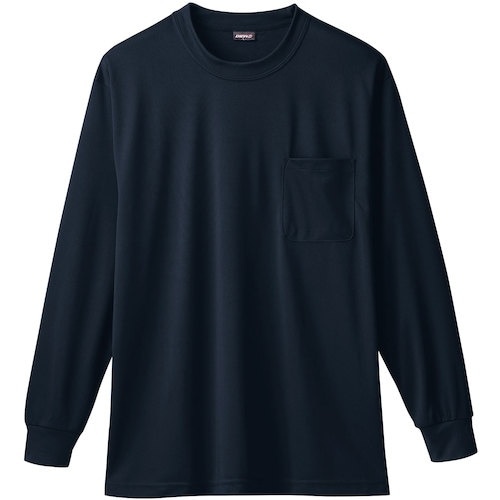 桑和 50384 長袖Tシャツ(胸ポケット付き)