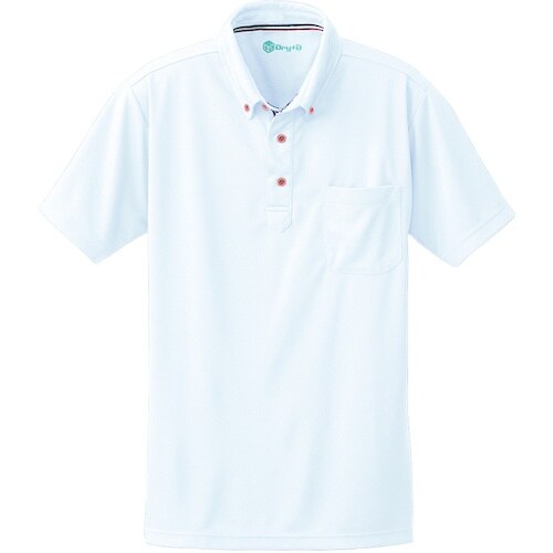 桑和 50391 半袖ボタンダウンポロシャツ(胸ポ