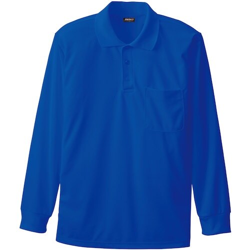 桑和 50390 長袖ポロシャツ(胸ポケット付き)