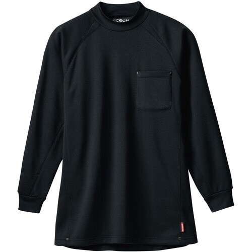 桑和 50428 長袖ハイネックシャツ(胸ポケット