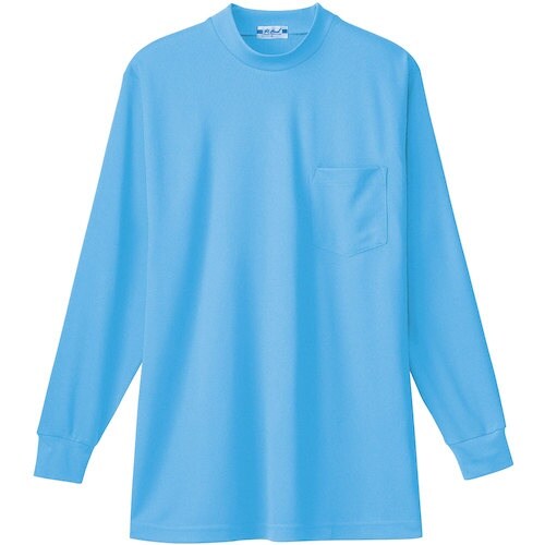 桑和 50128 長袖ローネックTシャツ(胸ポケッ
