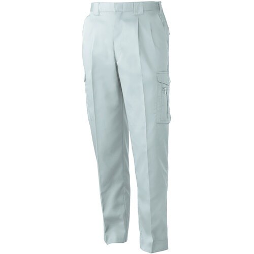 桑和 VA418 ツータックカーゴパンツ シルバー