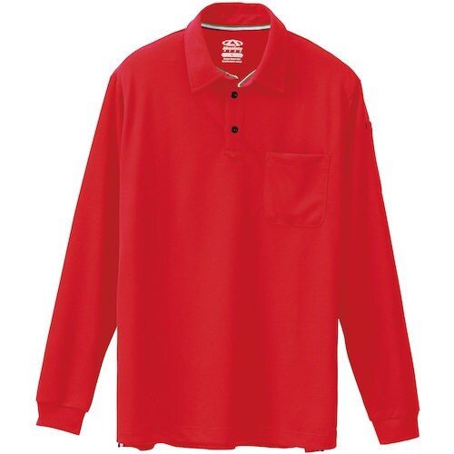 桑和 50130 長袖ポロシャツ(胸ポケット付き)