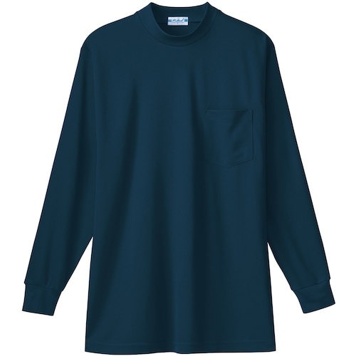 桑和 50128 長袖ローネックTシャツ(胸ポケッ