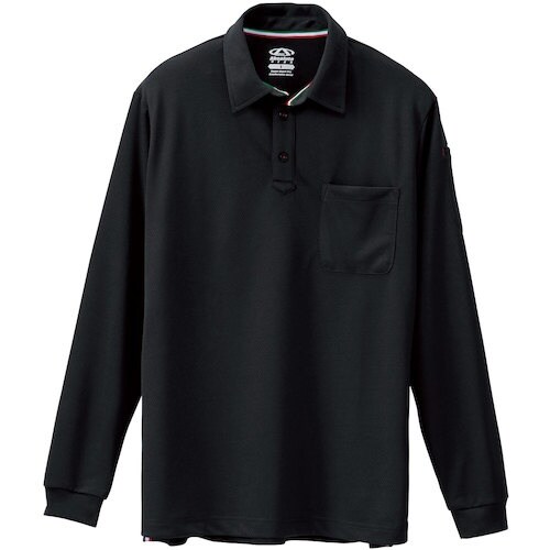 桑和 50130 長袖ポロシャツ(胸ポケット付き)