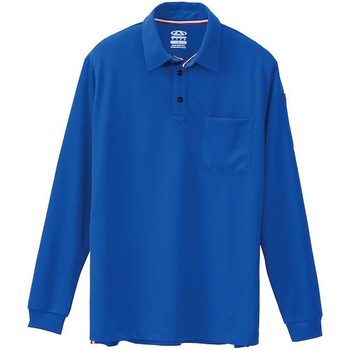 桑和 50130 長袖ポロシャツ(胸ポケット付き)