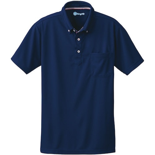 桑和 50391 半袖ボタンダウンポロシャツ(胸ポ