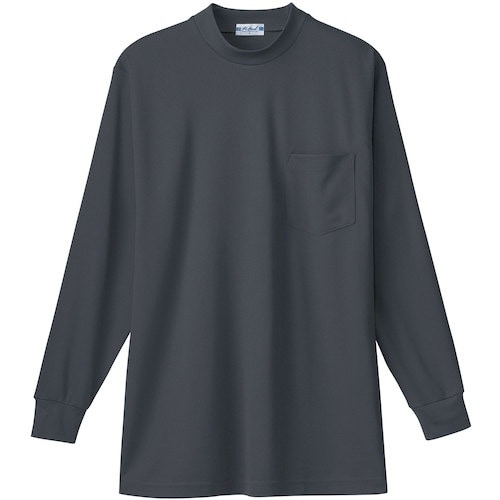 桑和 50128 長袖ローネックTシャツ(胸ポケッ