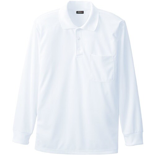 桑和 50390 長袖ポロシャツ(胸ポケット付き)