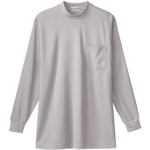 桑和 50128 長袖ローネックTシャツ(胸ポケッ