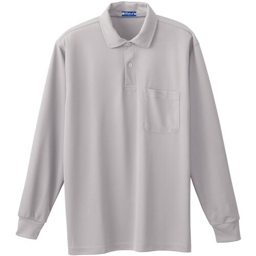 桑和 50120 長袖ポロシャツ(胸ポケット付き)