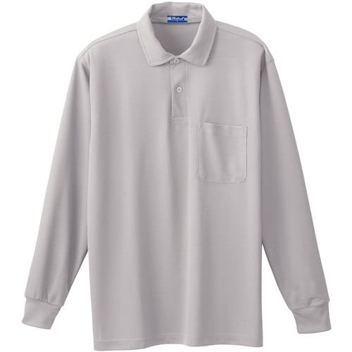 桑和 50120 長袖ポロシャツ(胸ポケット付き)