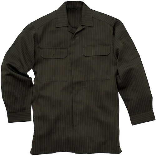 桑和 64015 長袖シャツ ダークブラウン LL