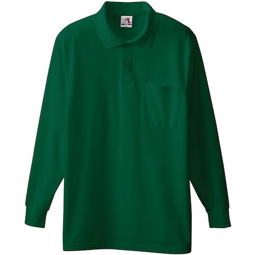 桑和 0020 長袖ポロシャツ(胸ポケット付き)