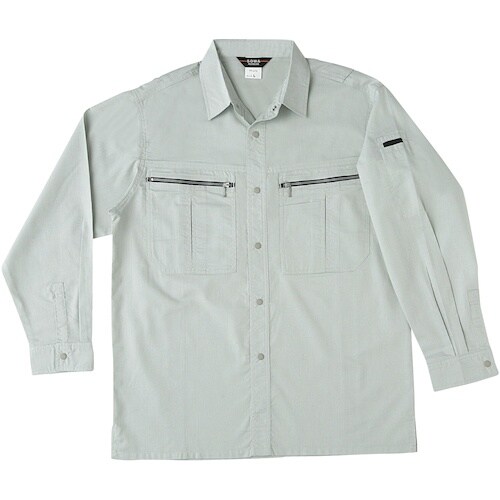 桑和 275 長袖シャツ グレー 6L