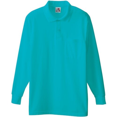 桑和 0020 長袖ポロシャツ(胸ポケット付き)