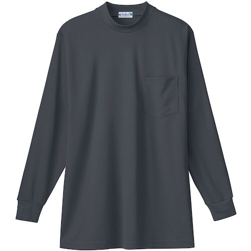 桑和 50128 長袖ローネックTシャツ(胸ポケッ