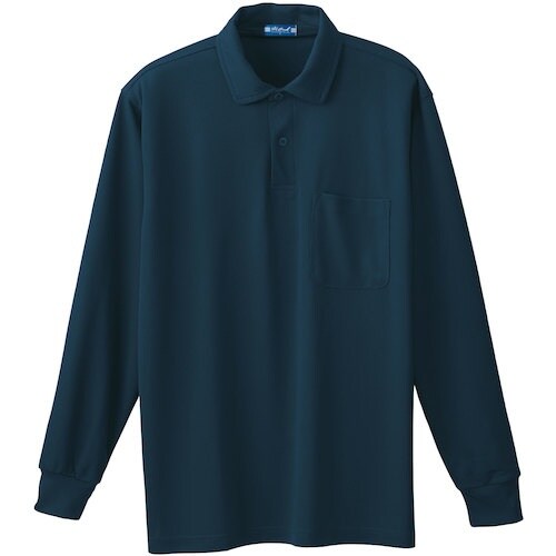 桑和 50120 長袖ポロシャツ(胸ポケット付き)