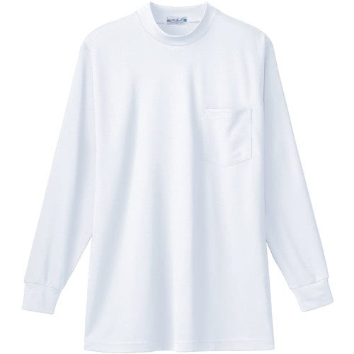 桑和 50128 長袖ローネックTシャツ(胸ポケッ