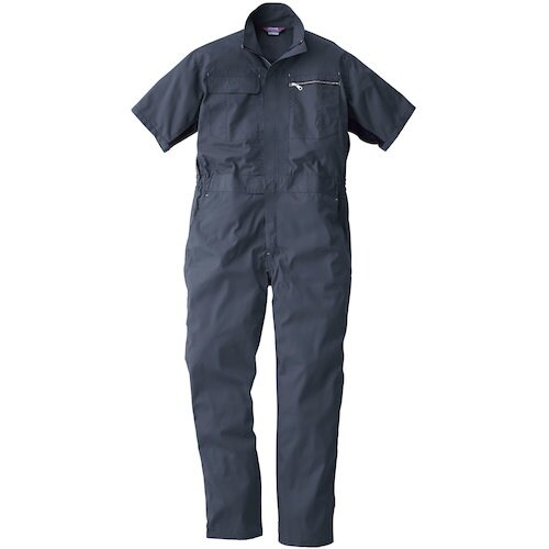 桑和 39017 半袖つなぎ チャコールグレー S