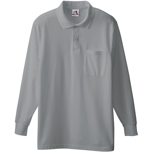 桑和 0020 長袖ポロシャツ(胸ポケット付き)