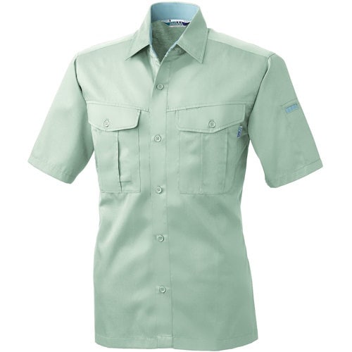 桑和 VA417 半袖シャツ モスグリーン LL