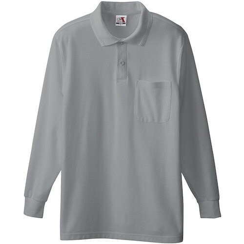 桑和 0020 長袖ポロシャツ(胸ポケット付き)